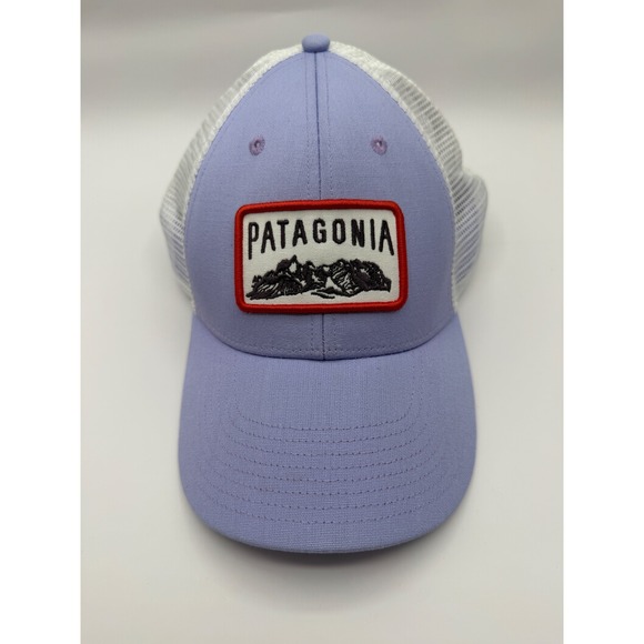 Patagonia Other - Patagonia Trucker Hat Unisex OS Purple White Fitz Roy Patch Mesh Snapback 38175